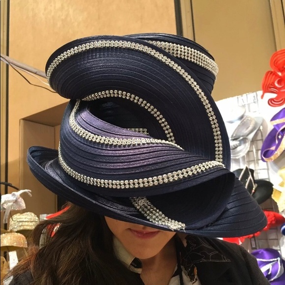 CHARM NY Accessories - New Stunning CHARM NY Rhinestone Ornate Derby Church Hat - SEE AVAIL COLORS